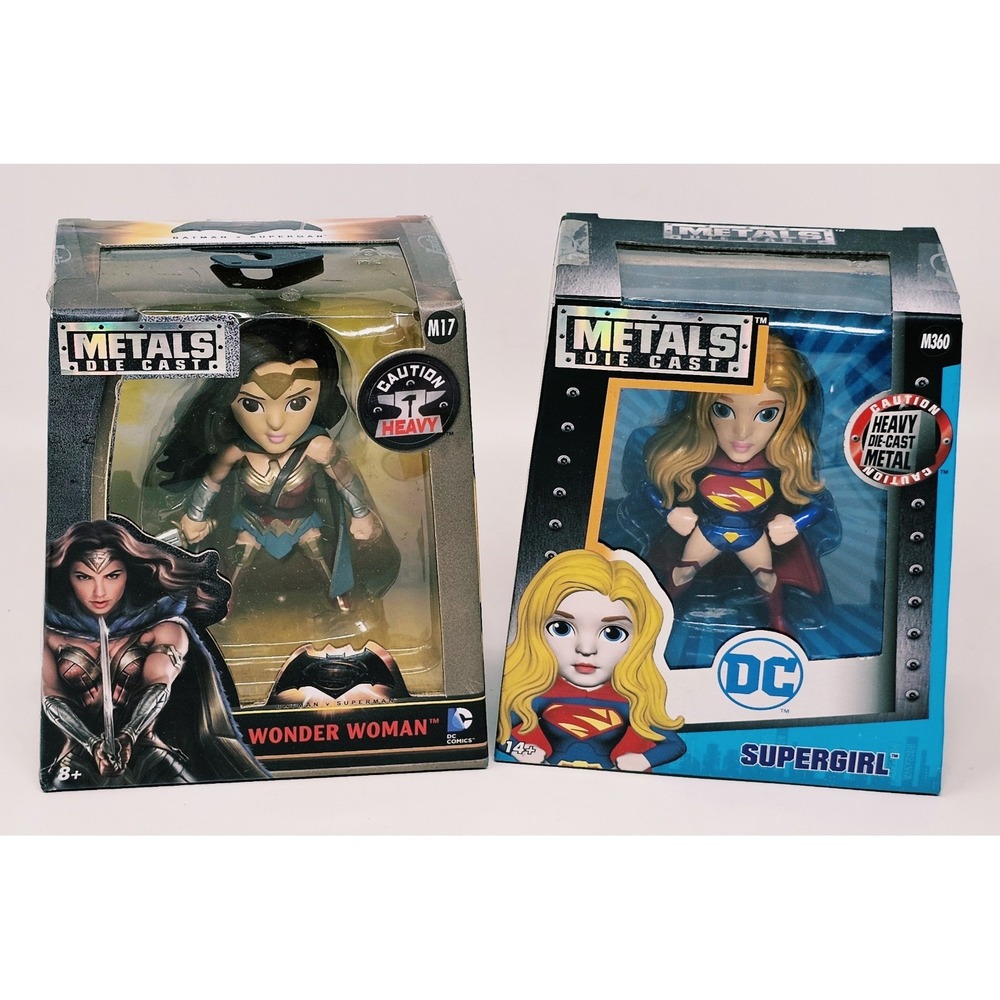 Jada Toys DC Supergirl M360 & Wonder Woman M17 Metals Die Cast Figures 2016 New